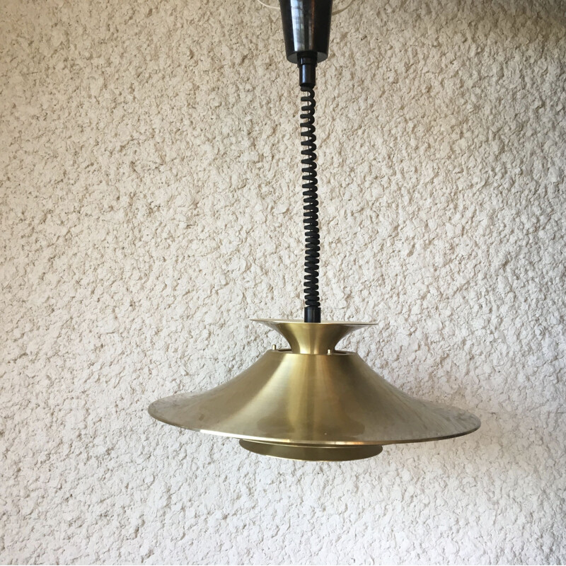 Scandinavian suspension lamp vintage 1970