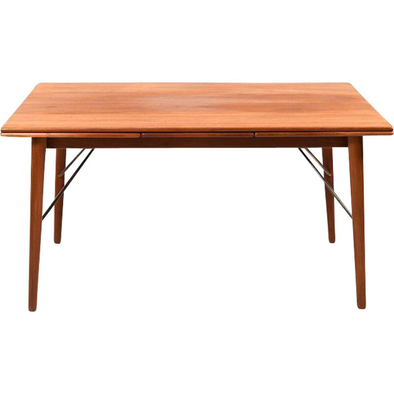 Vintage Extendable Dining Table in Teak by Peter Hvidt & Orla Mølgaard