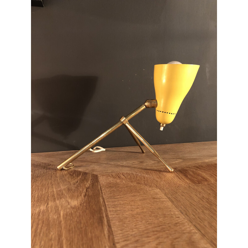 Vintage yellow italian lamp 1950