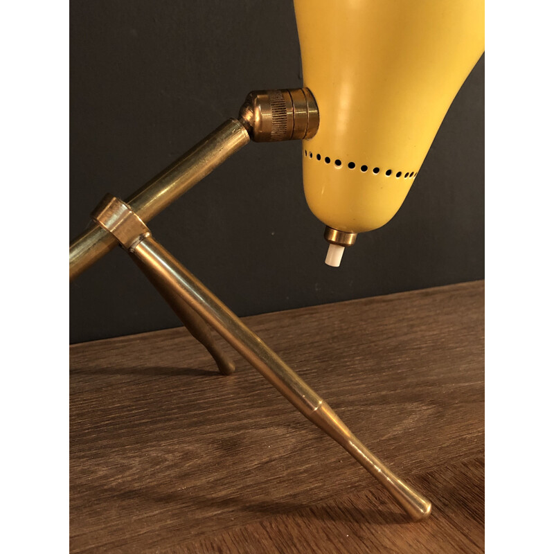 Lampe vintage italienne jaune 1950