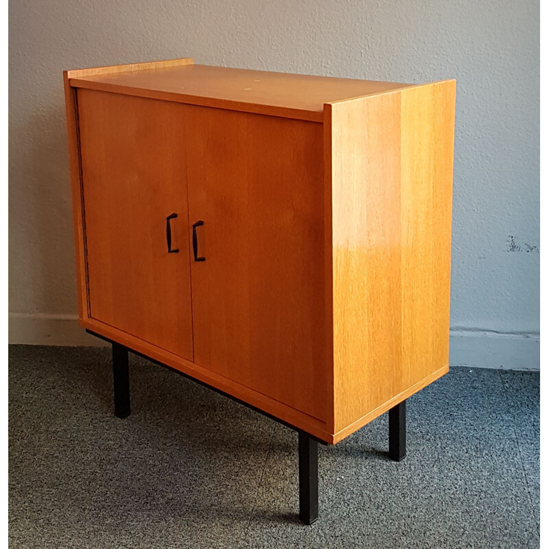 Buffet vintage en bois et métal laqué, 1960