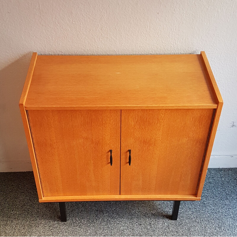 Vintage sideboard in wood and lacquered metal, 1960s
