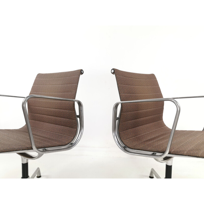 Pair of EA 107 vintage office armchairs by Charles & Ray Eames for Vitra