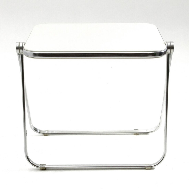 Vintage white folding desk "Platone" by Giancarlo Piretti for Anonima Castelli, 1960