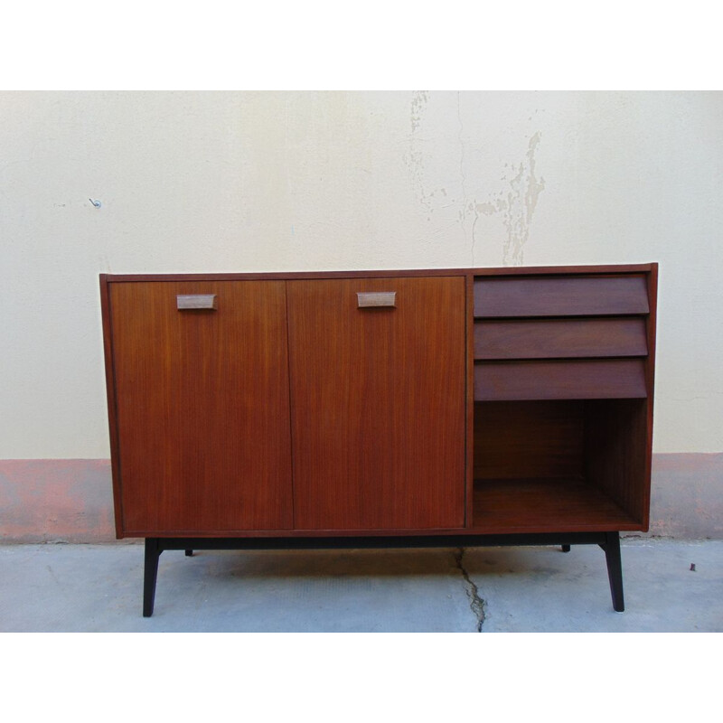 Buffet vintage 2 portes en bois laminé, 1960