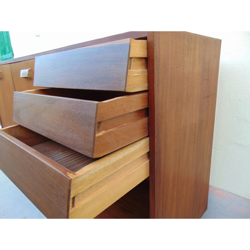 Vintage 2- door sideboard in laminated wood, 1960