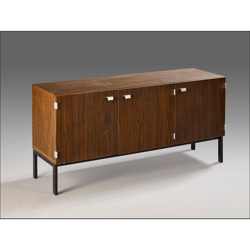 Vintage exotic wood sideboard by Pierre Guariche Meurop edition 1960