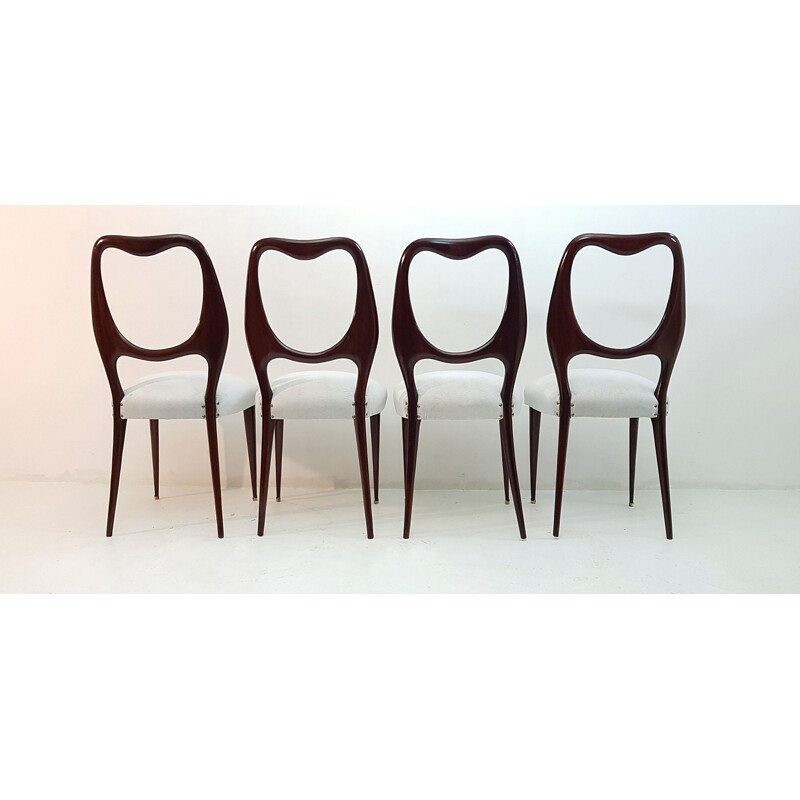 Set of Eight vintage Dining Chairs by Vittorio Dassi, Italy