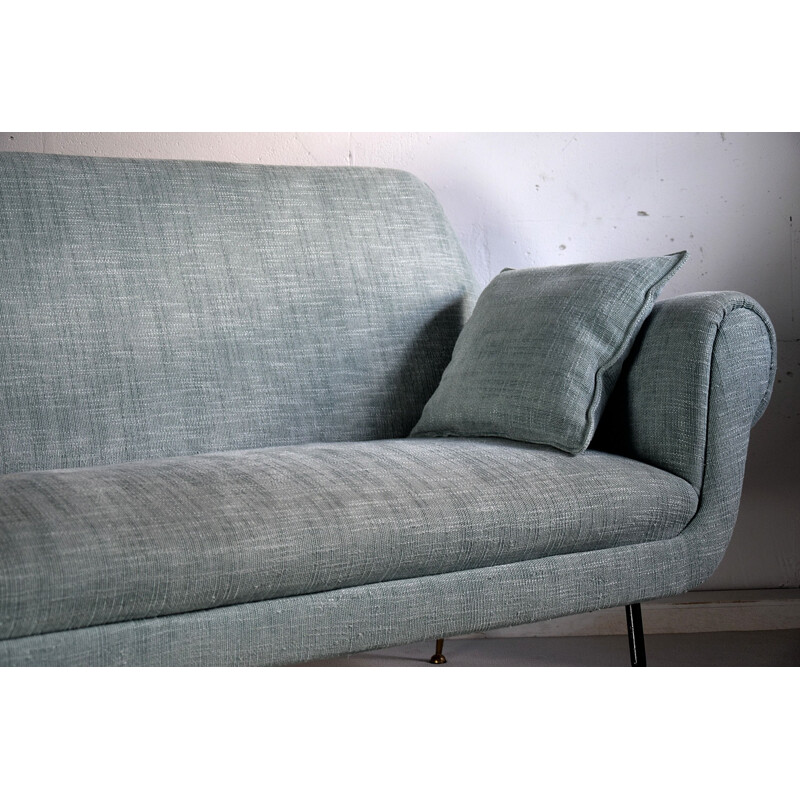 Minotti Light Green vintage Sofa by Gigi Radice, 1950s