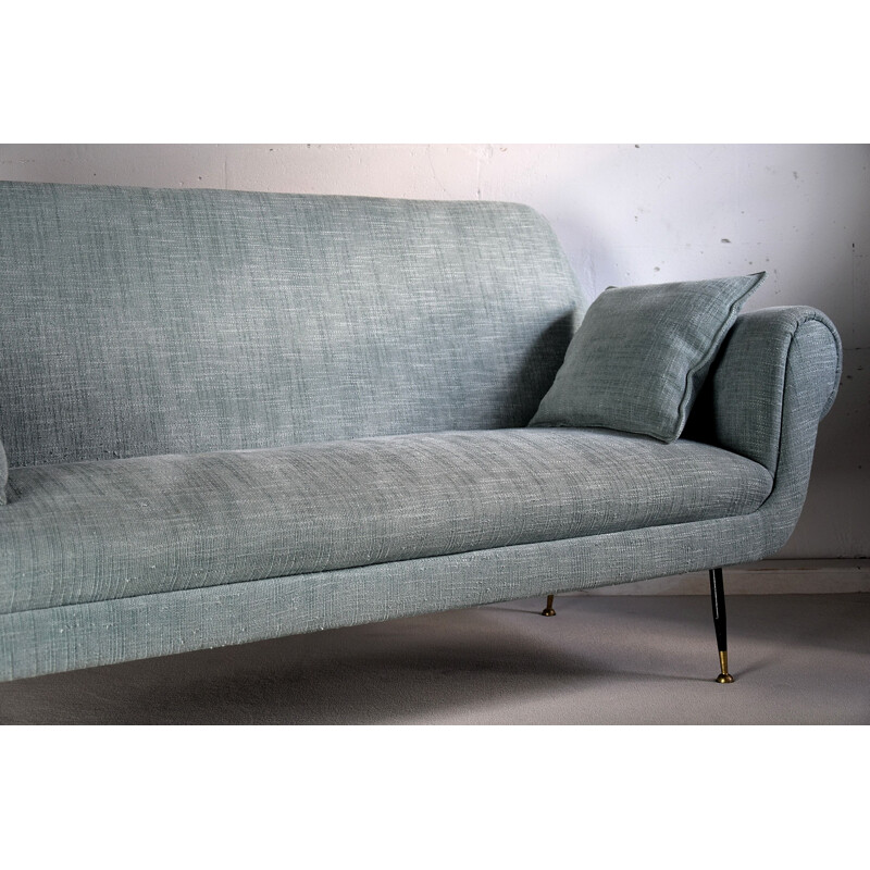 Minotti Light Green vintage Sofa by Gigi Radice, 1950s