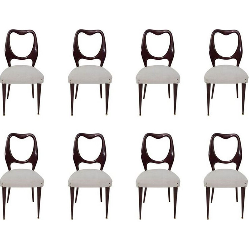 Set of Eight vintage Dining Chairs by Vittorio Dassi, Italy