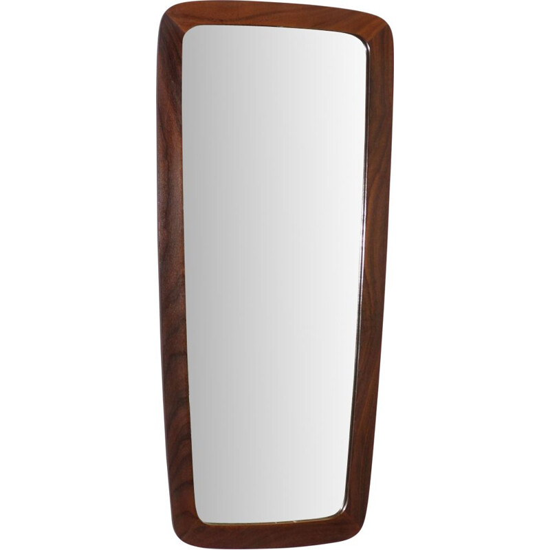 Vintage scandinavian teak mirror 1960