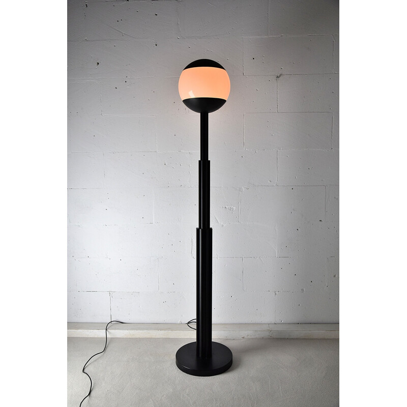Prometeo black vintage floor lamp by Aldo Rossi for Alessi