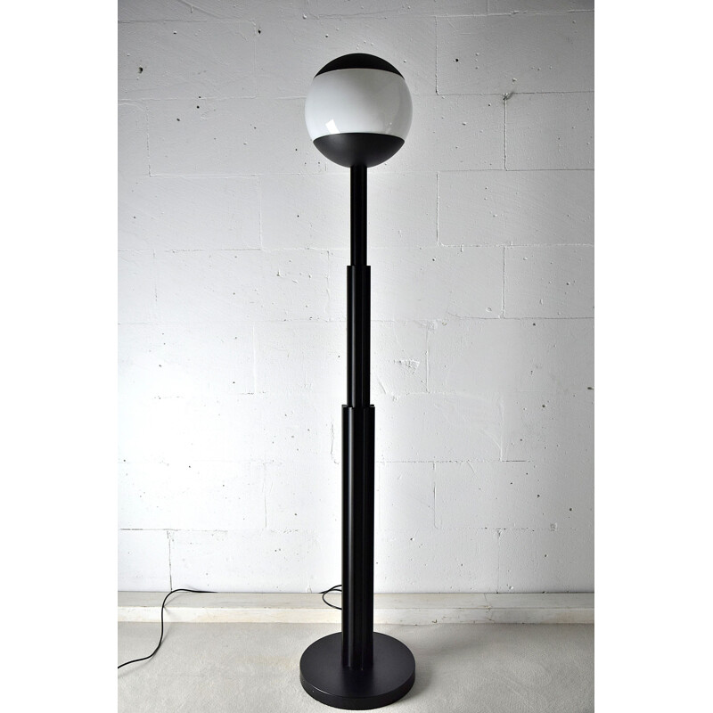 Prometeo black vintage floor lamp by Aldo Rossi for Alessi