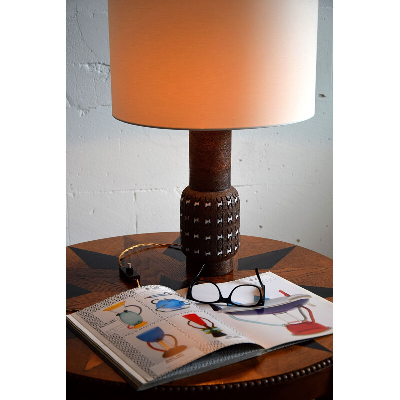Lampe de table vintage en céramique par Aldo Londi pour Bitossi, Italie 1960