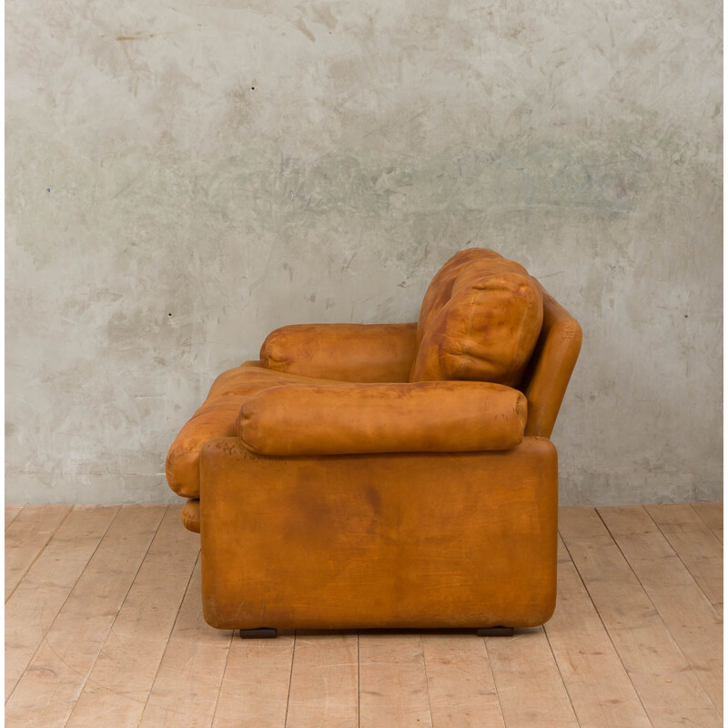 Leather vintae sofa by Tobia & Afra Scarpa for B&B Italia, 1970s