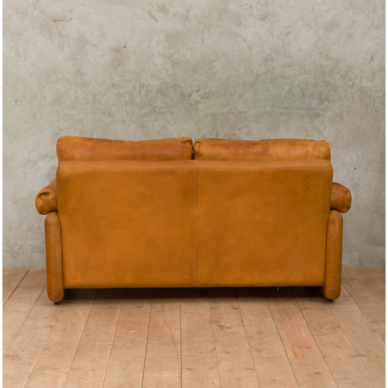 Leather vintae sofa by Tobia & Afra Scarpa for B&B Italia, 1970s