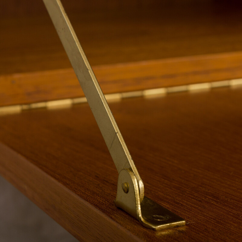 Teak vintage wall shelf by Preben Sorensen for Randers Møbelfabrik, 1960s