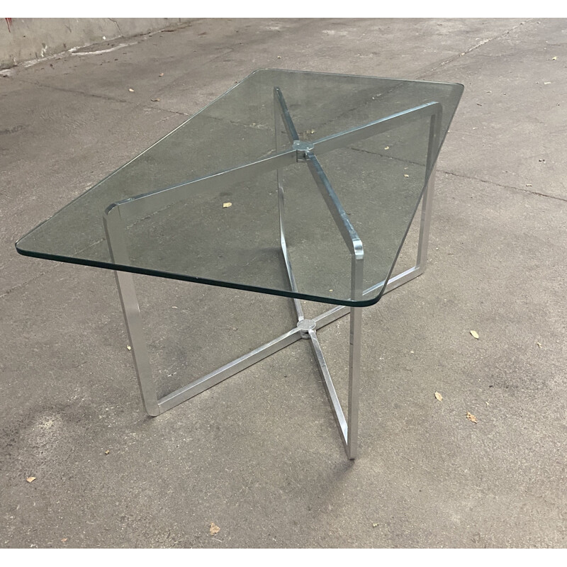 Vintage aluminium console by Michel Boyer for Rouve