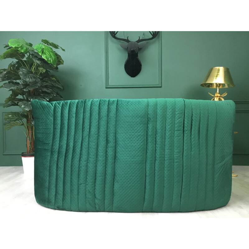 French vintage green 2-seaters sofa ARALIA by Ligne Roset, 1982s