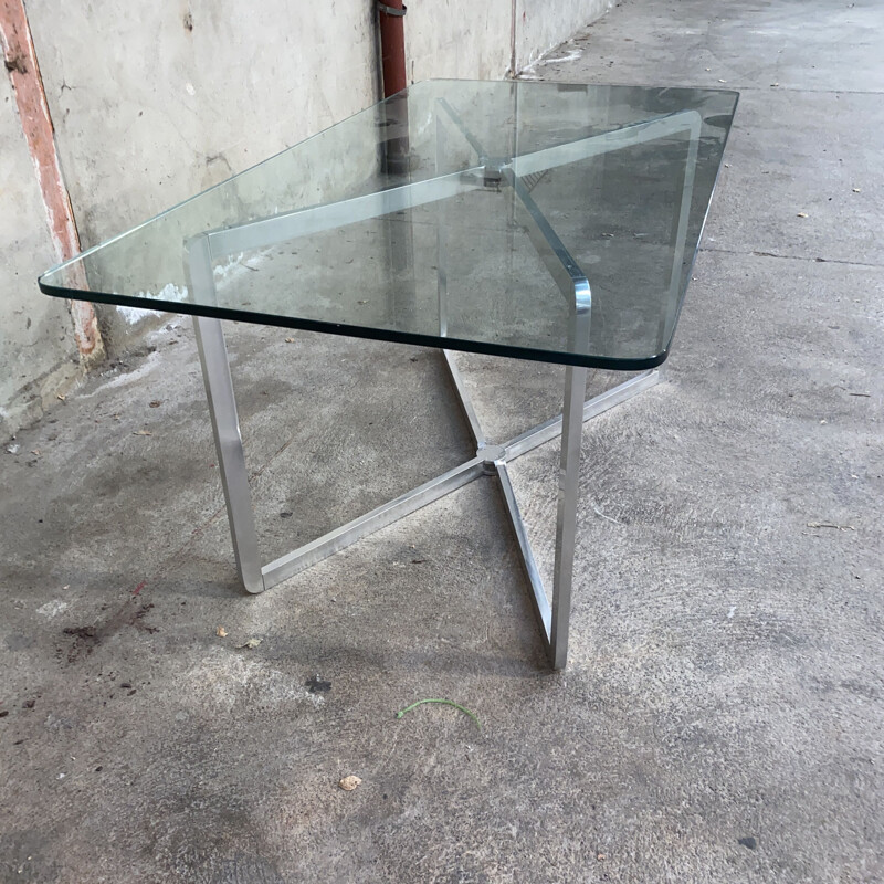 Vintage aluminium console by Michel Boyer for Rouve