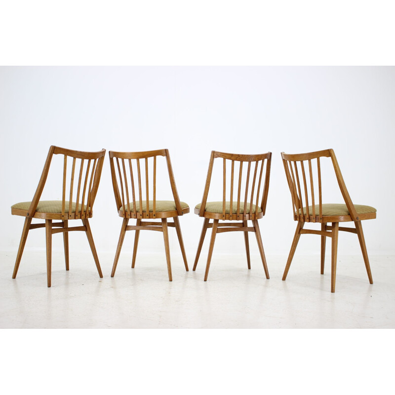 Ensemble de 4 chaises à repas vintage, 1965