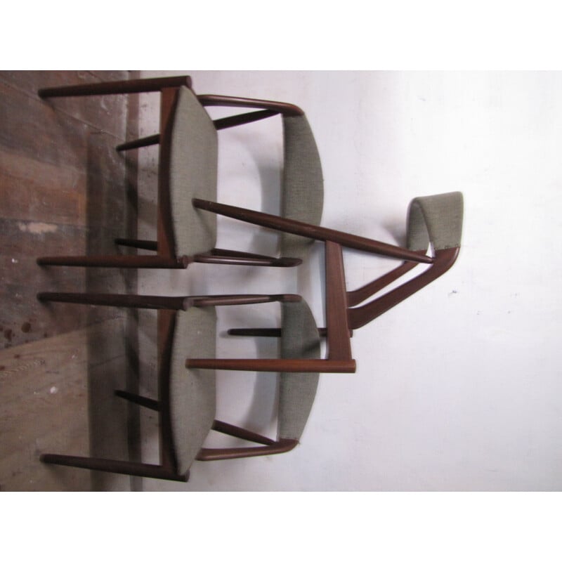 Ensemble de 3 chaises vintage de Kai Kristiansen, Danemark
