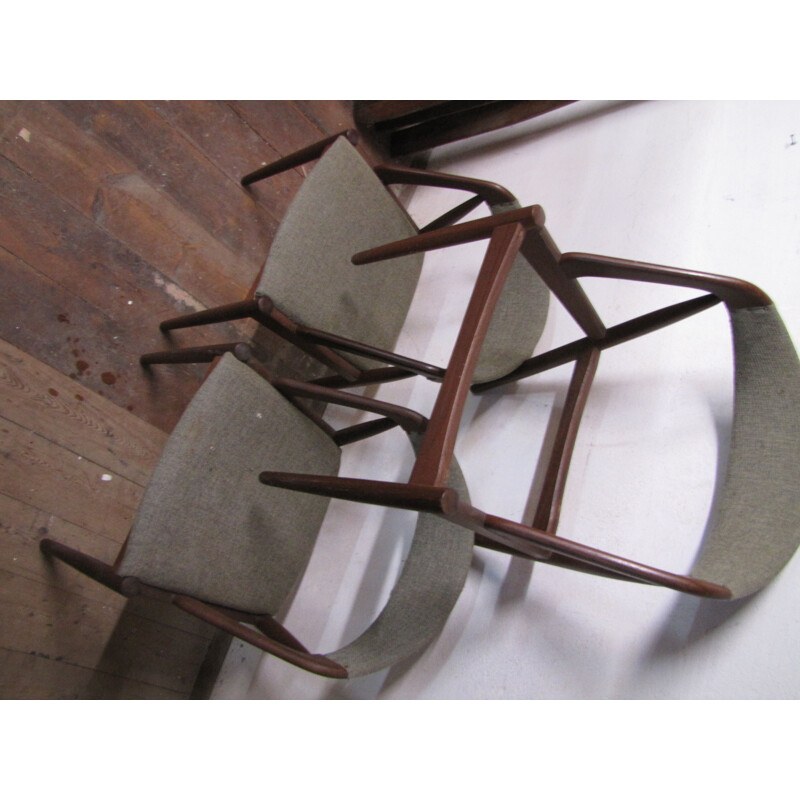 Set of 3 vintage chairs by Kai Kristiansen, Denmark