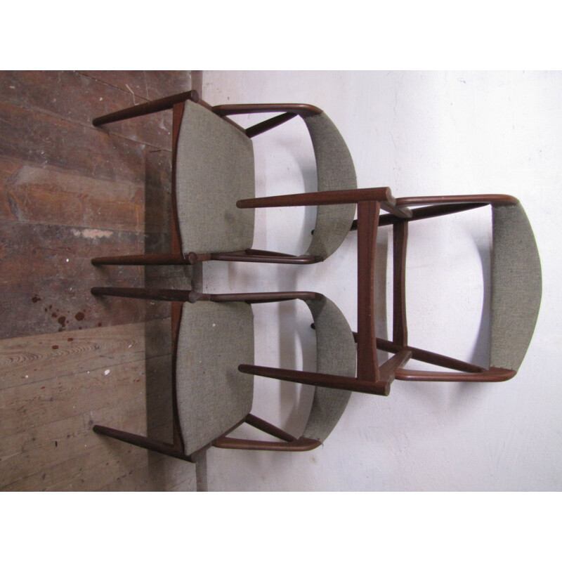 Conjunto de 3 cadeiras de vindima por Kai Kristiansen, Dinamarca
