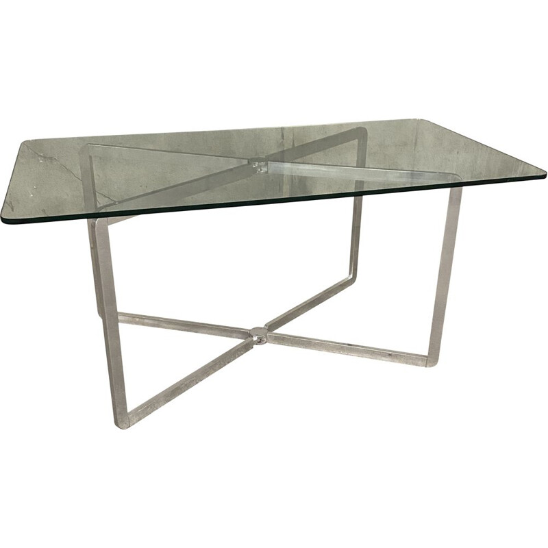 Vintage aluminium console by Michel Boyer for Rouve