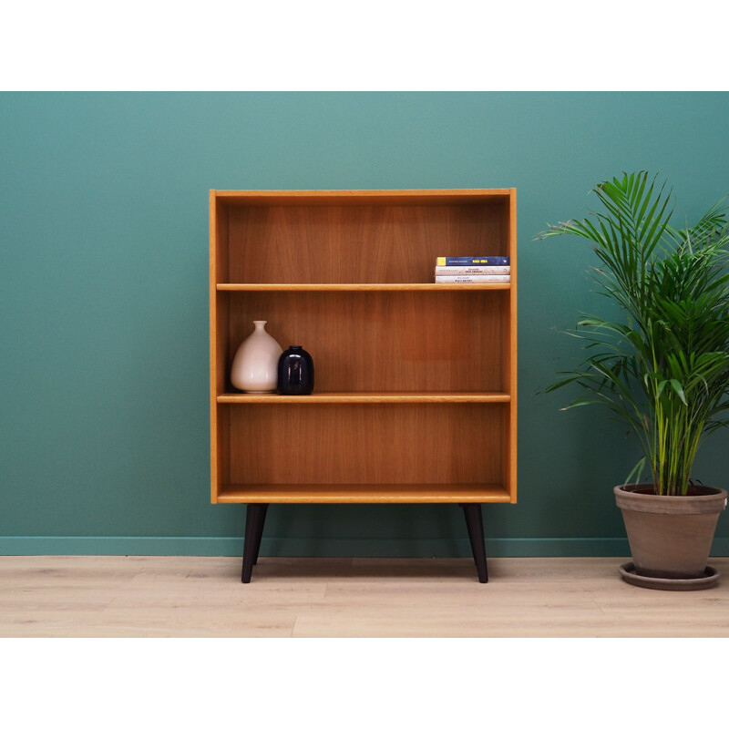 Vintage small ash bookcase, Denmark, 1960s-70s