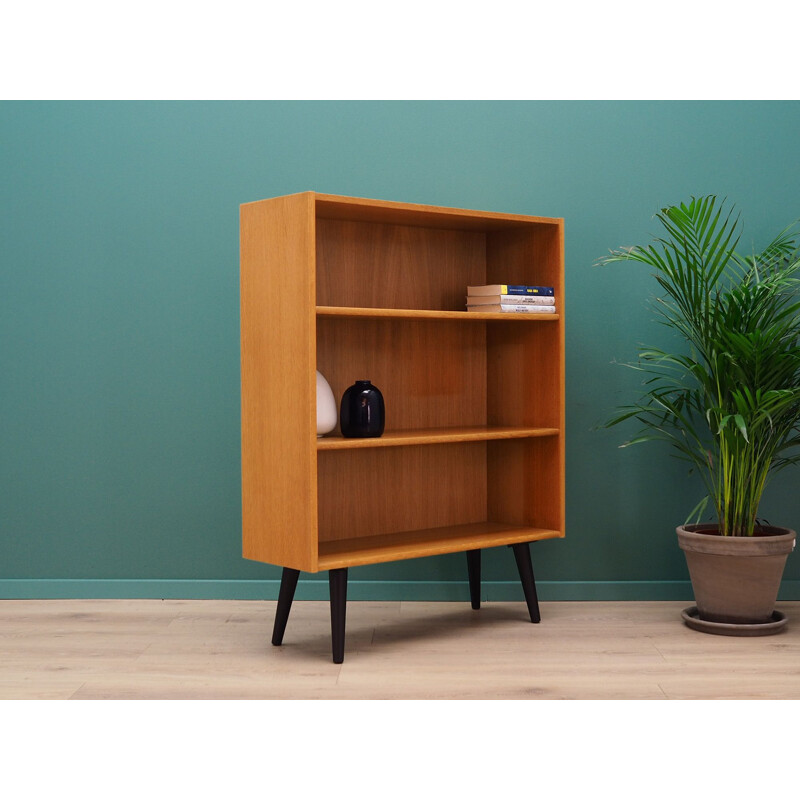 Vintage small ash bookcase, Denmark, 1960s-70s