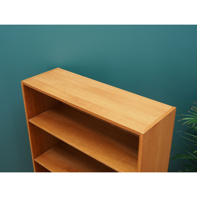 Vintage small ash bookcase, Denmark, 1960s-70s