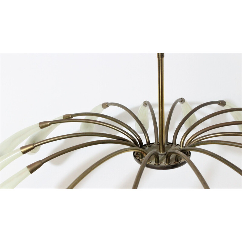 Vintage Italian chandelier with 16 lights 1950