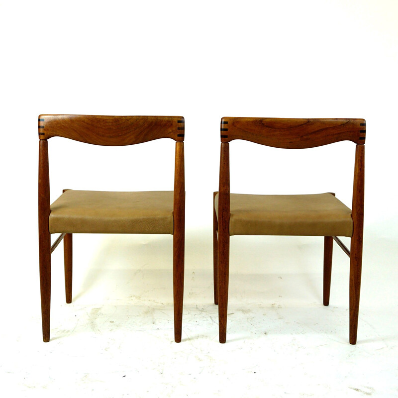 Pair of vintage Danish Teak Dining Chairs by H.W. Klein for Bramin