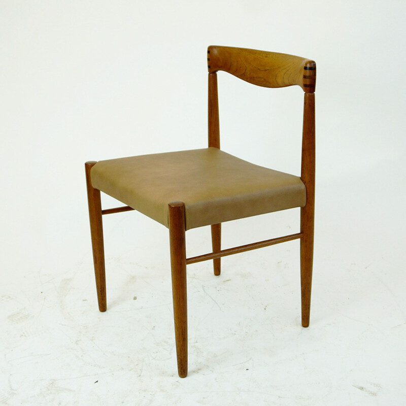 Paire de chaises à manger danoises en teck vintage de H.W. Klein pour Bramin