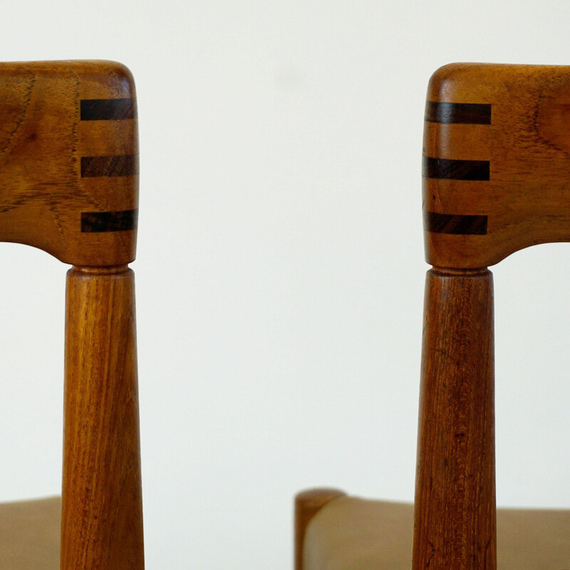 Pair of vintage Danish Teak Dining Chairs by H.W. Klein for Bramin