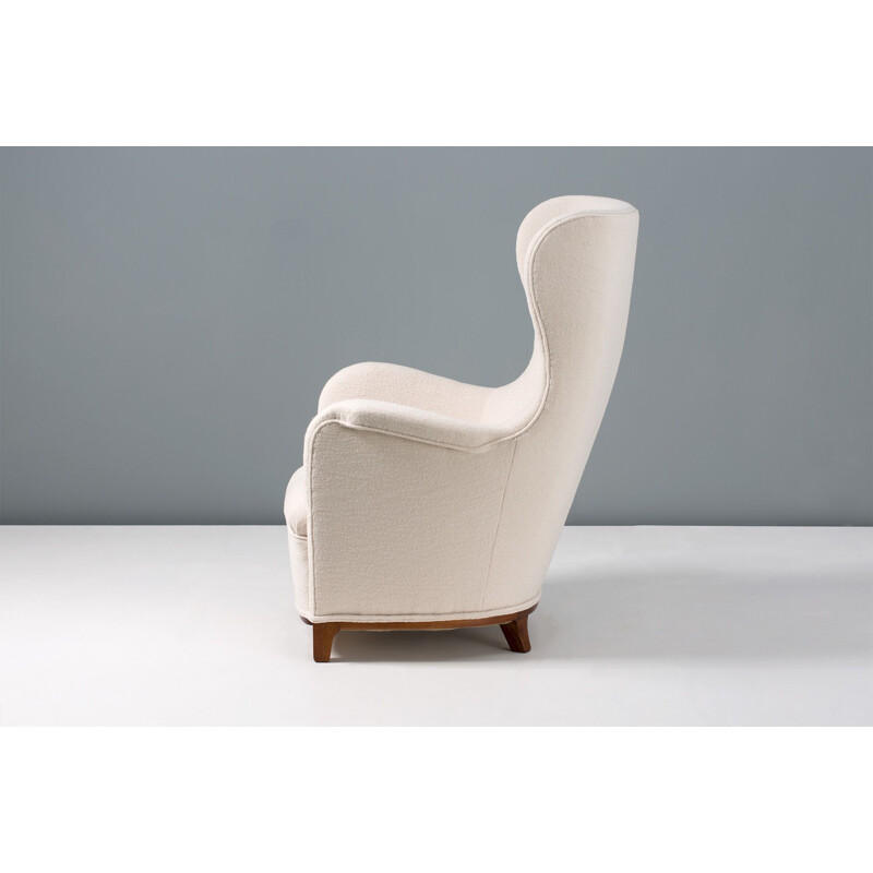 Fauteuil vintage suédois en acajou, Carl Axel-Acking 1940