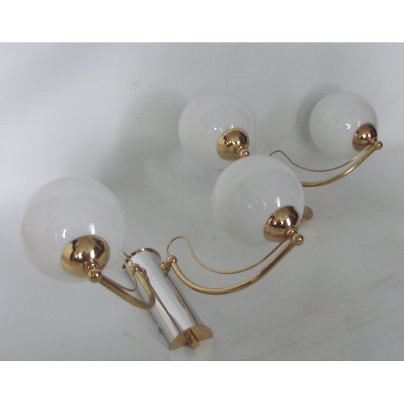 Set of  vintage globe wall sconces, 1970