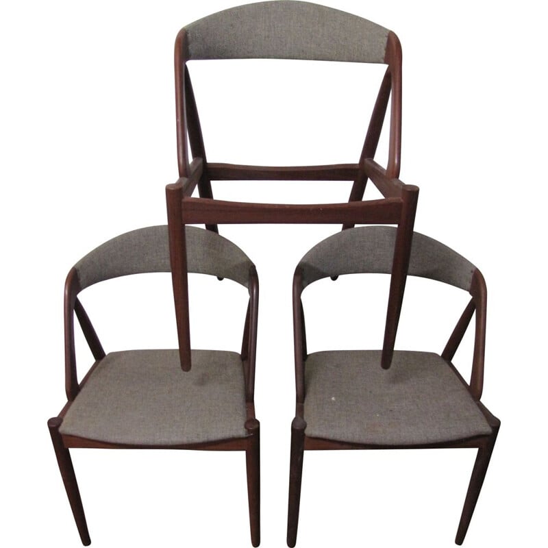 Set of 3 vintage chairs by Kai Kristiansen, Denmark
