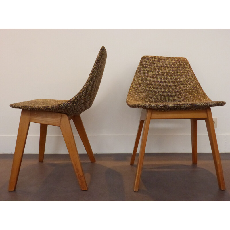 Pair of chairs "Barrel" Pierre GUARICHE - 1950s 