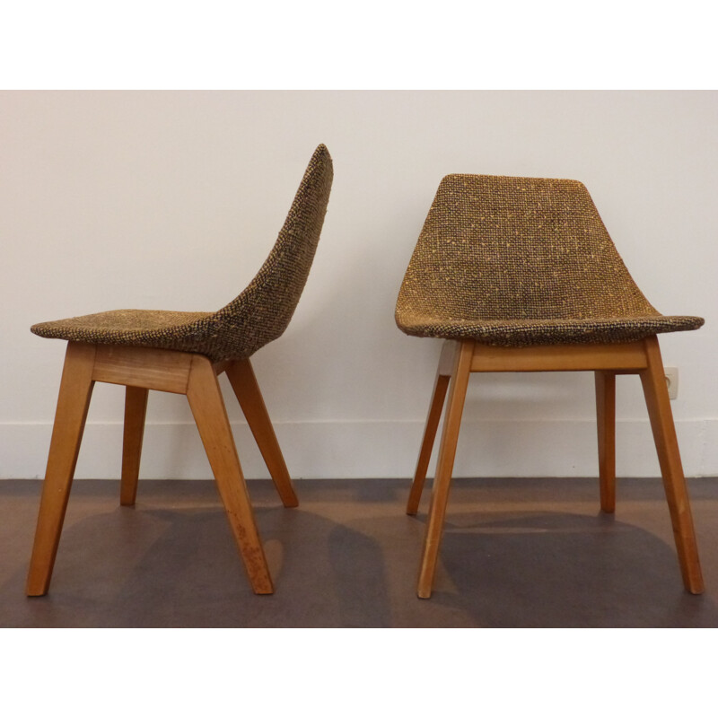 Paire de chaises "Tonneau", Pierre GUARICHE - années 50