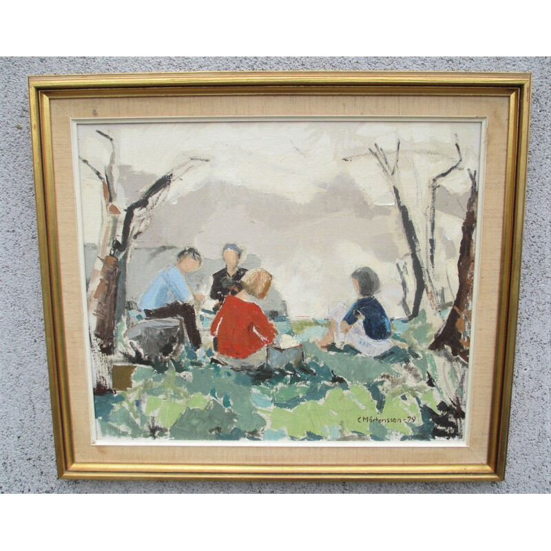 Oil painting signed C. Martonsson, Denmark, 1970s