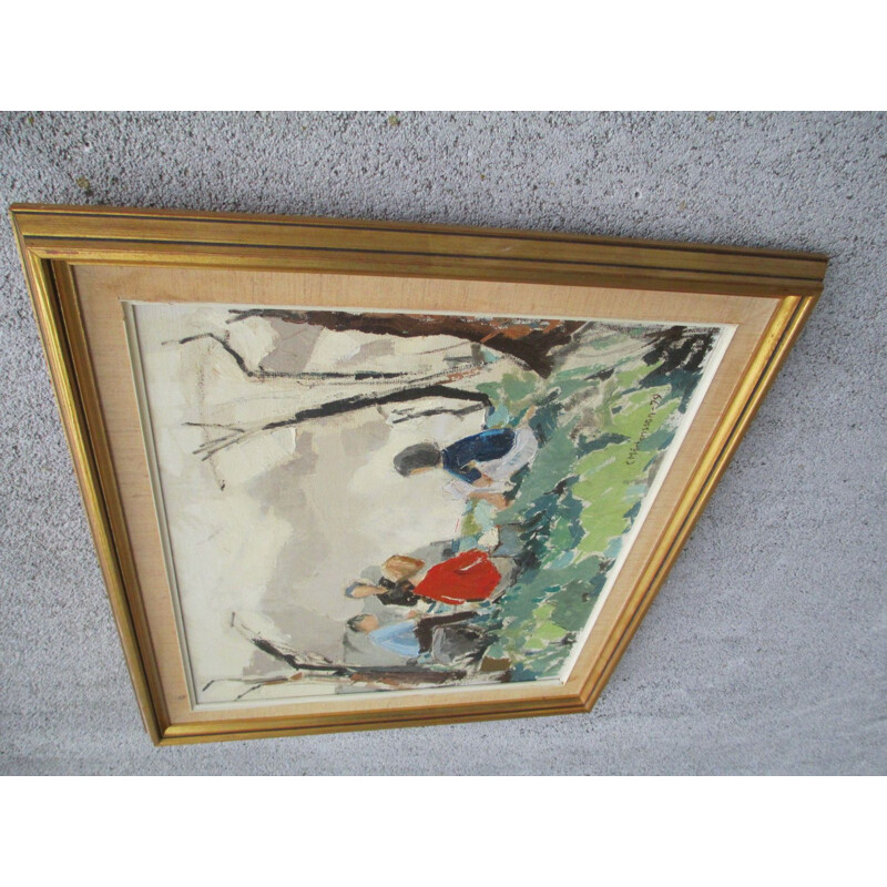 Oil painting signed C. Martonsson, Denmark, 1970s