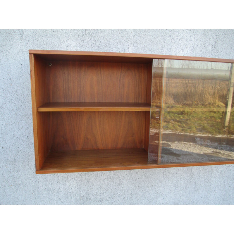 Teak veneered vintage shelf, 1970s