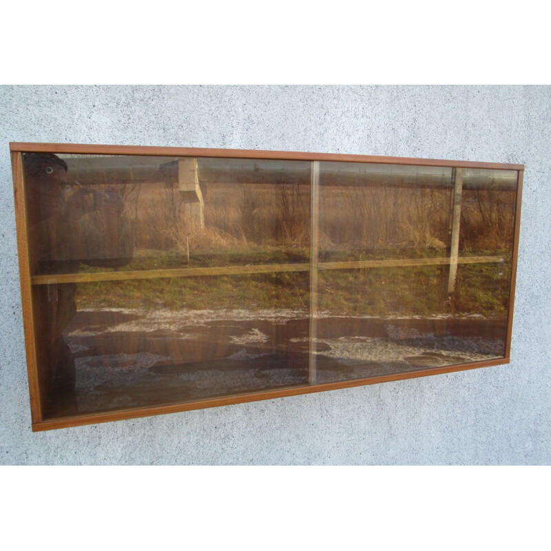 Teak veneered vintage shelf, 1970s