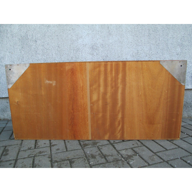 Teak veneered vintage wall shelf, 1970s