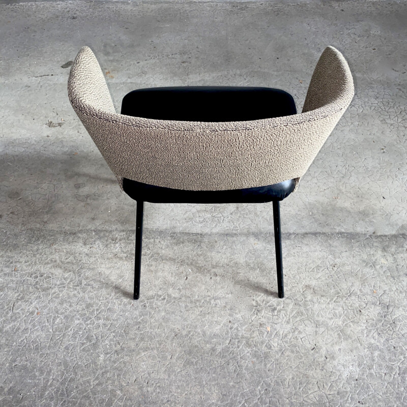 Vintage Burov leather armchair by Michel Ducaroy, 1960s