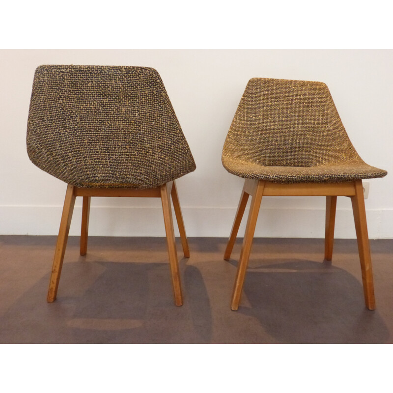 Pair of chairs "Barrel" Pierre GUARICHE - 1950s 