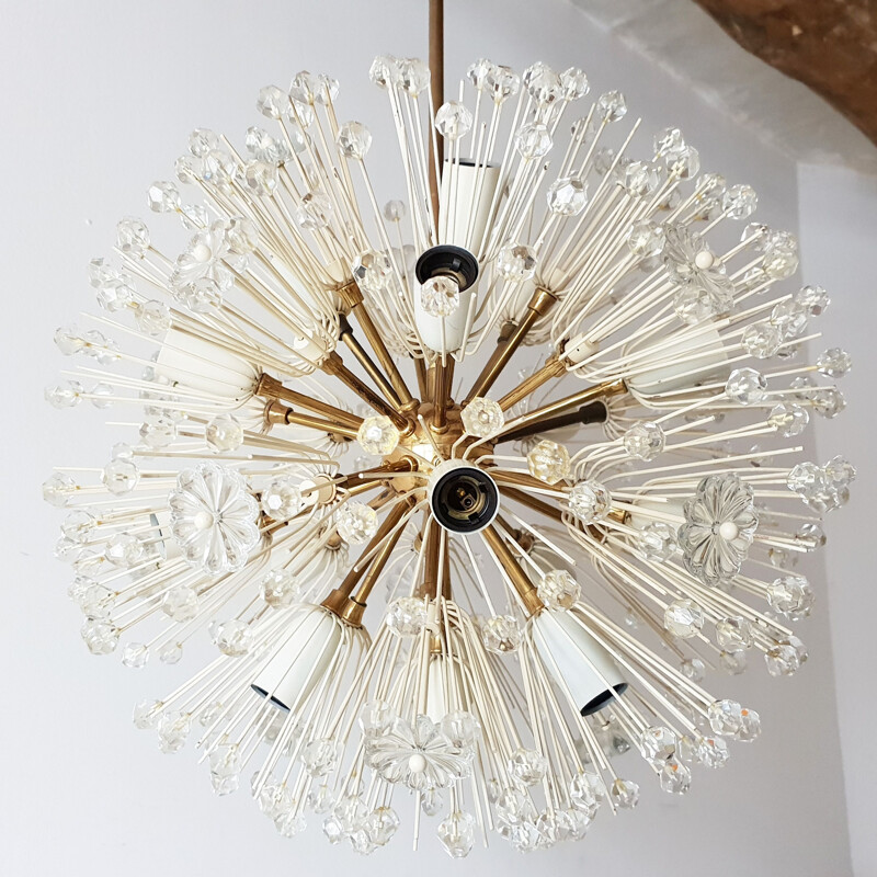 Vintage Sputnik chandelier by Emil Stejnar for Rupert Nikoll 1950